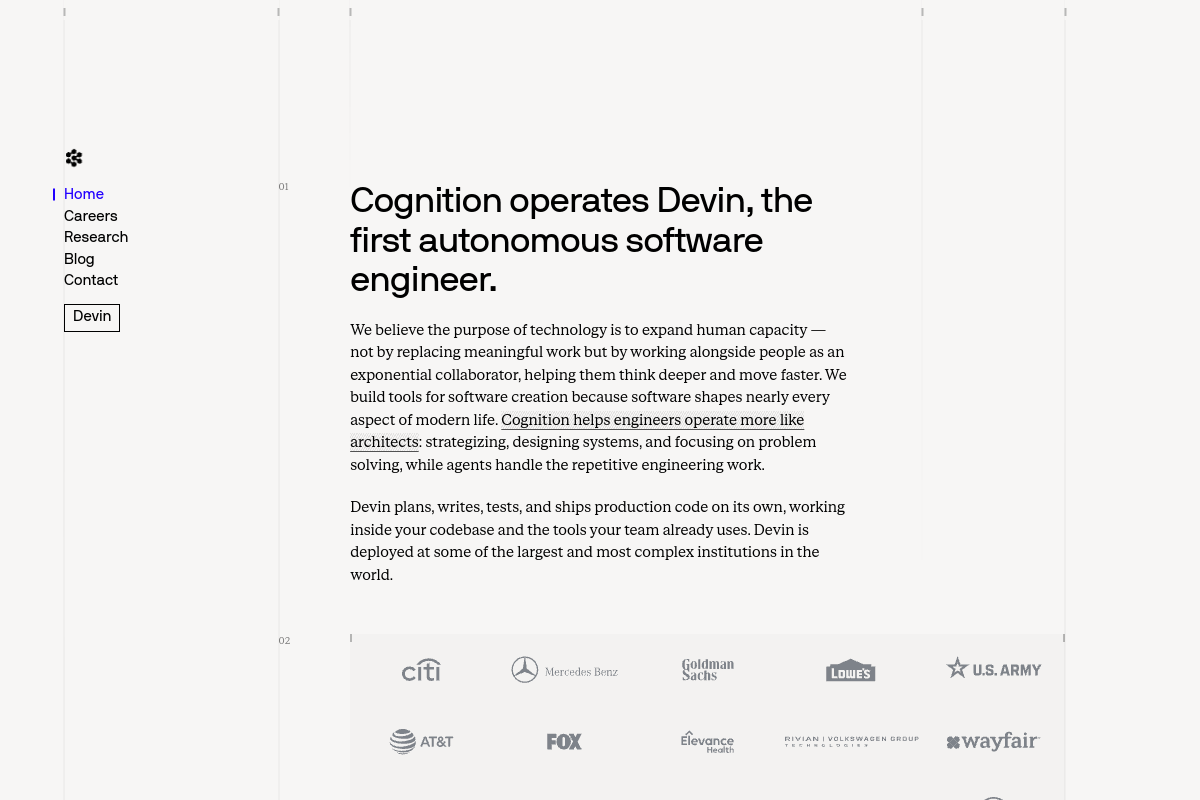 Cognition website screenshot 1