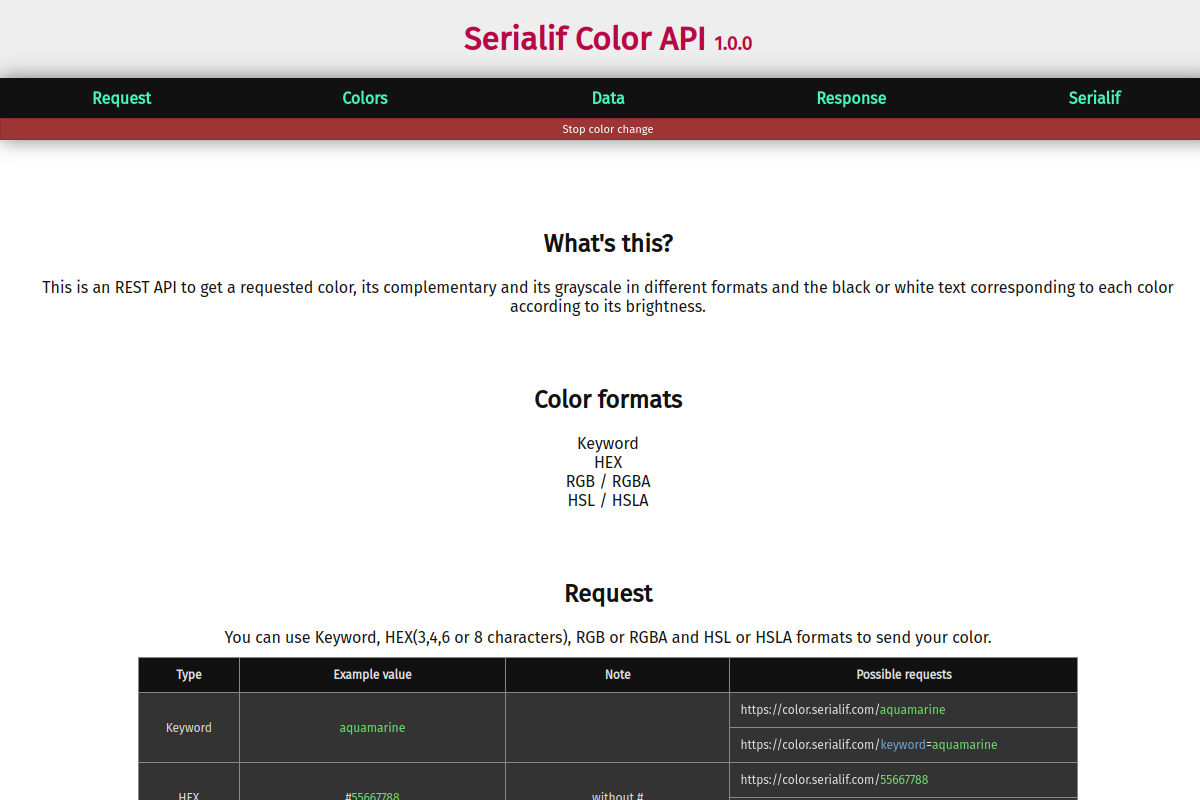 Serialif Color preview