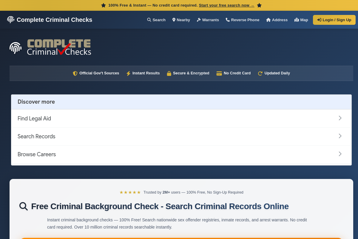 Complete Criminal Checks preview