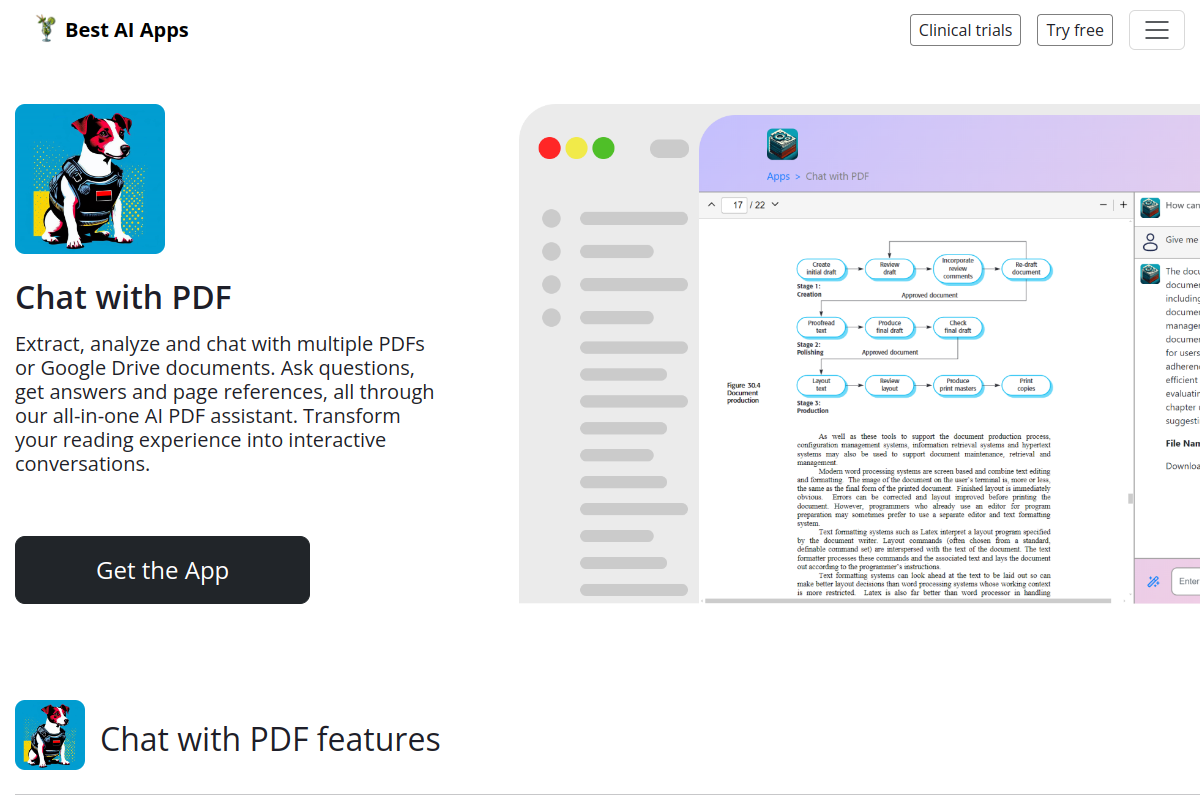Chat With PDF by Copilot.us website screenshot 1