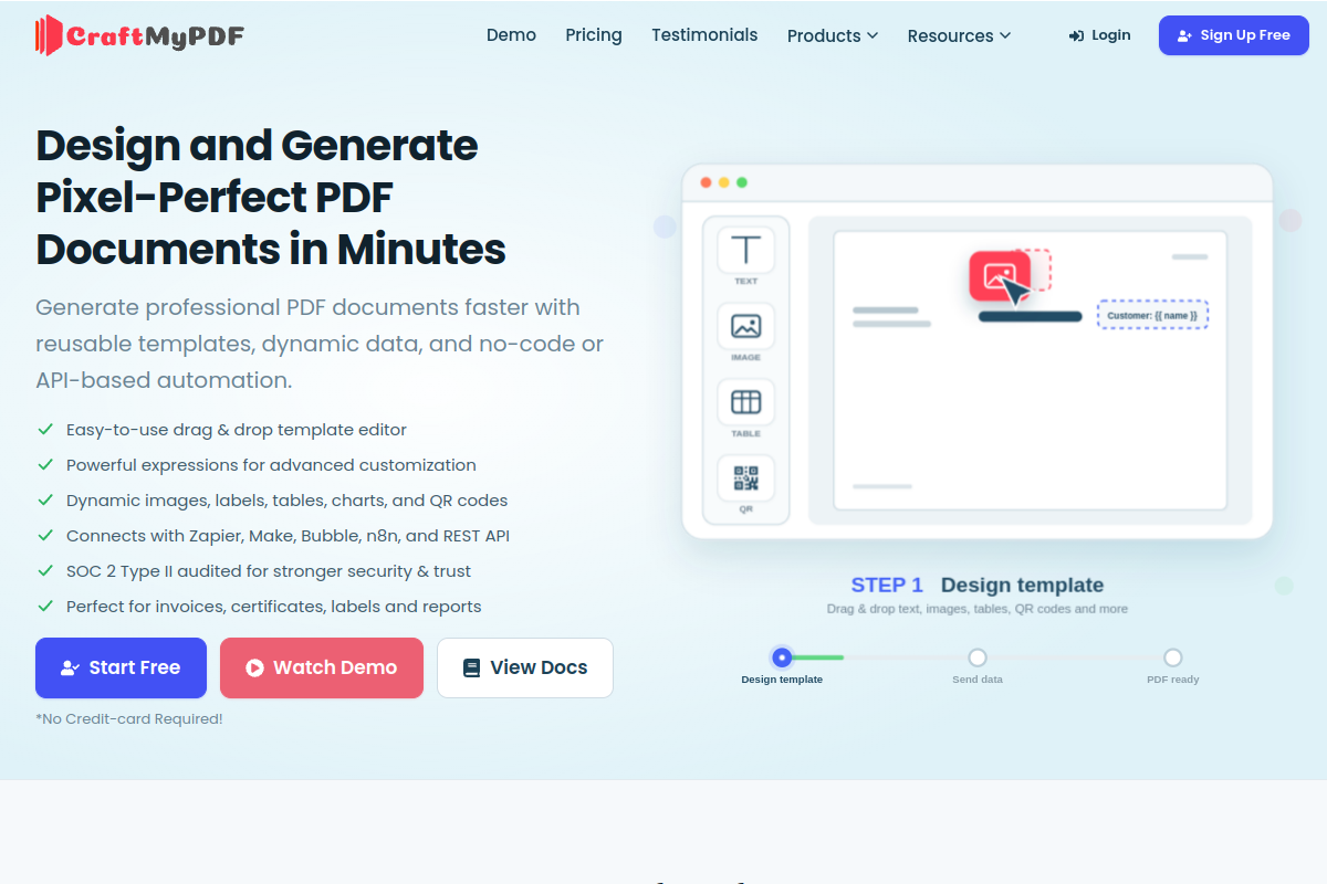 CraftMyPDF preview