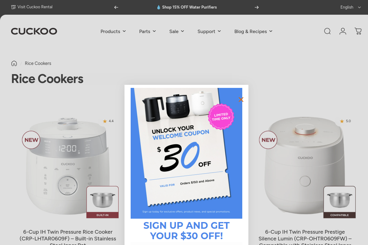 CUCKOO rice cookers