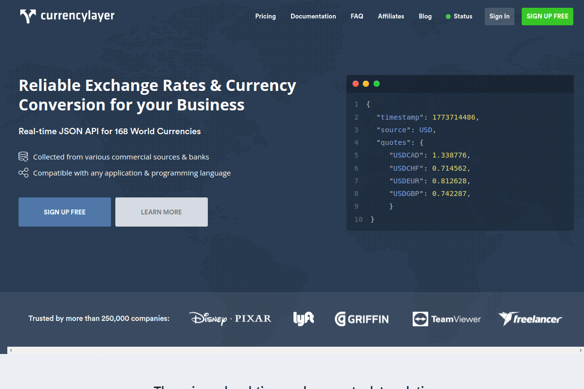 CurrencyLayer preview