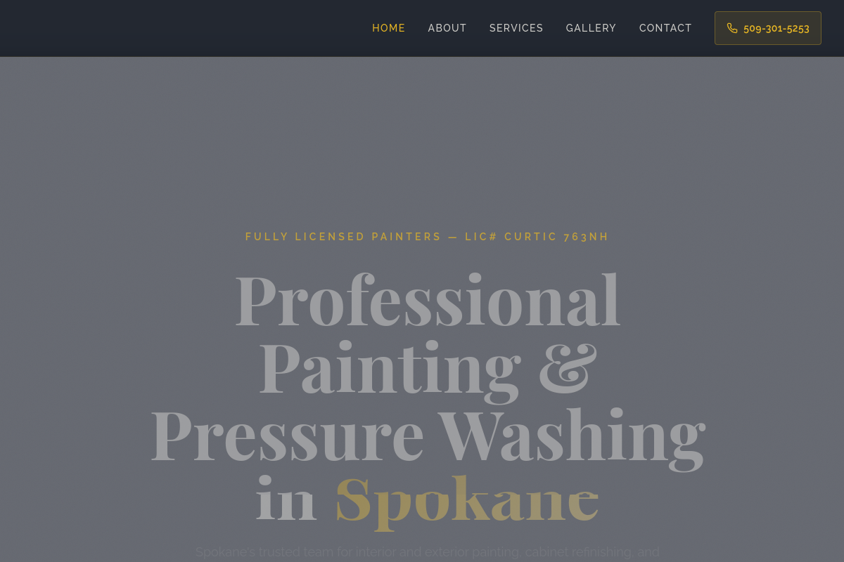 Screenshot of Curtis Coatings website built by RankFlow Systems
