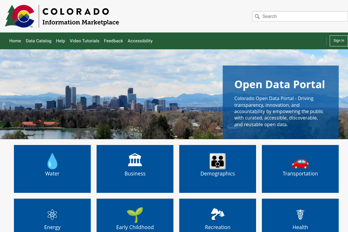 Colorado Information Marketplace preview