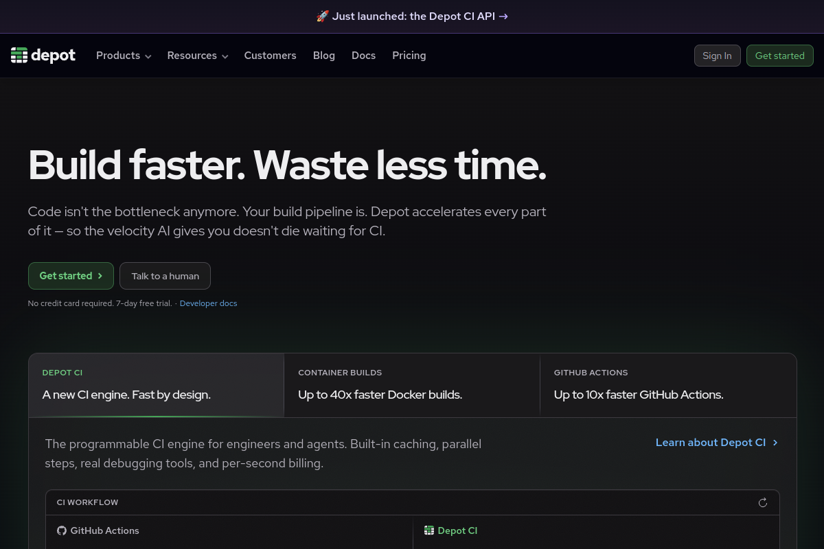 Depot screenshot