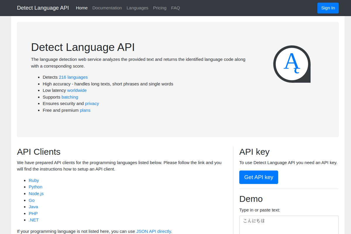 Detect Language preview