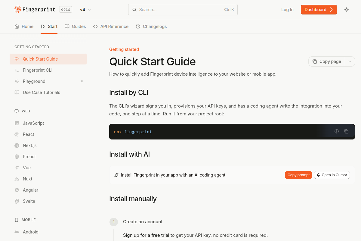 FingerprintJS Pro preview