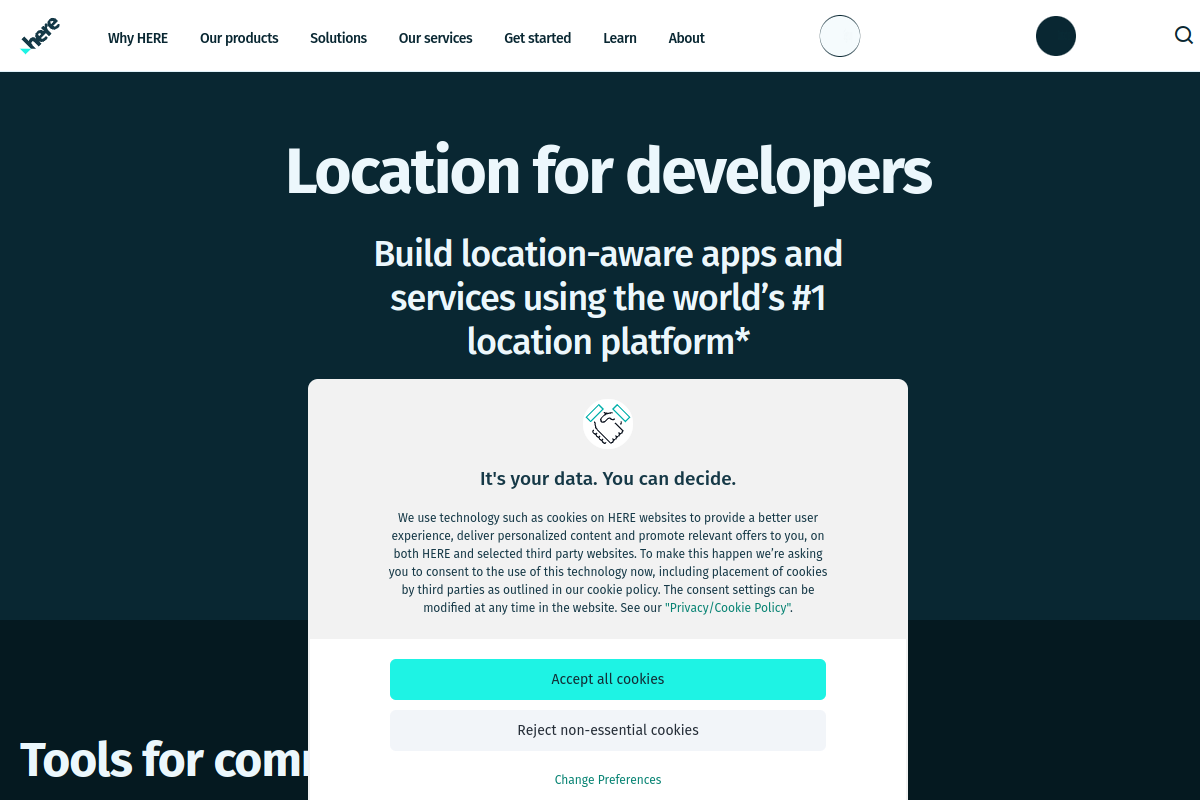 HERE Maps preview