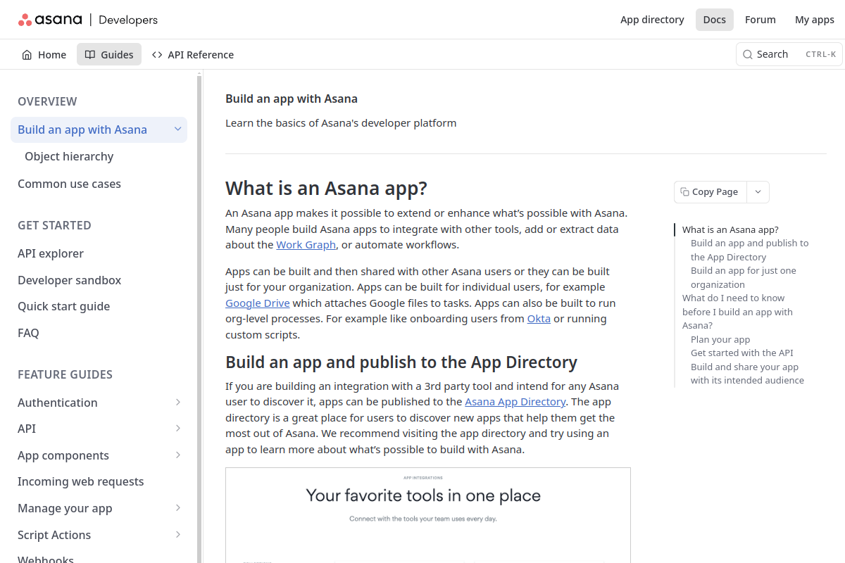 Asana preview