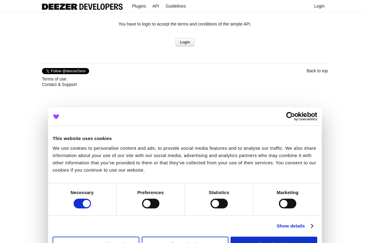 Deezer preview