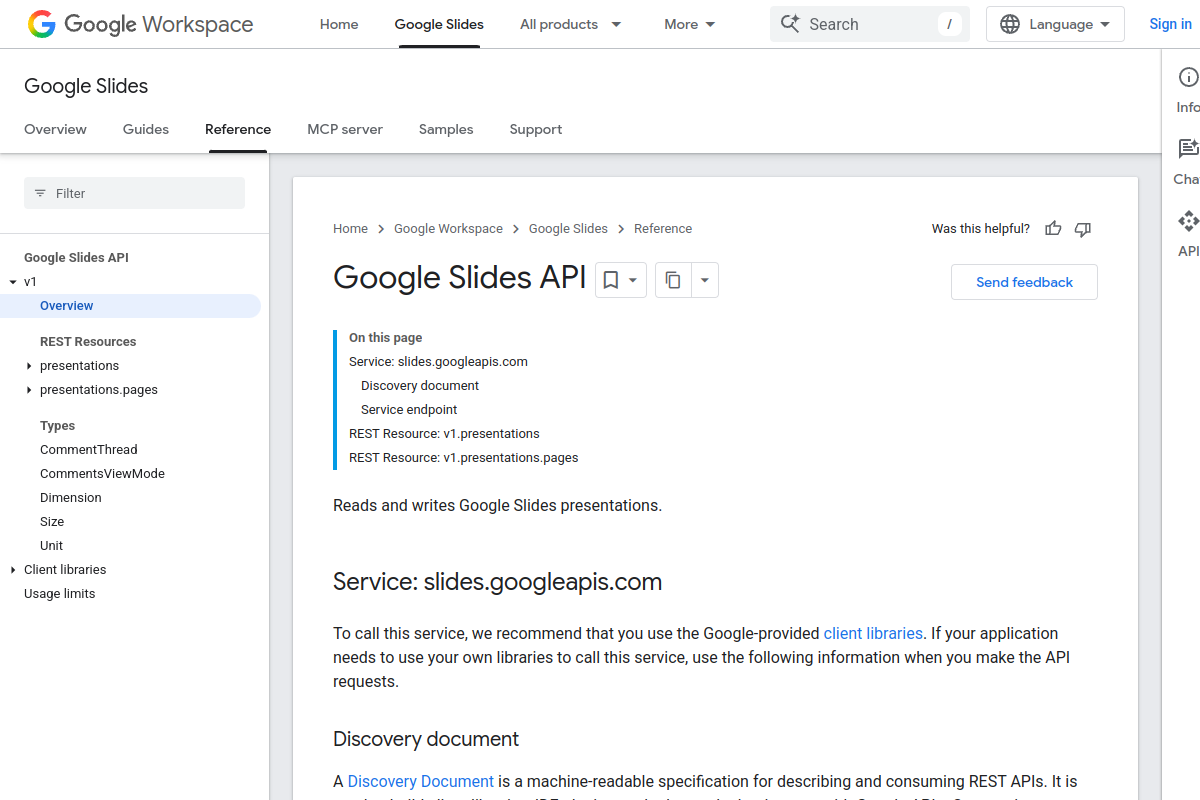 Google Slides preview