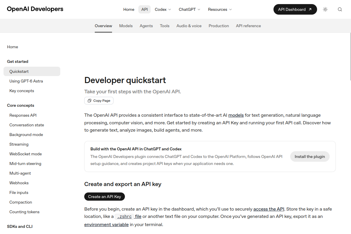 OpenAI Codex website screenshot 1