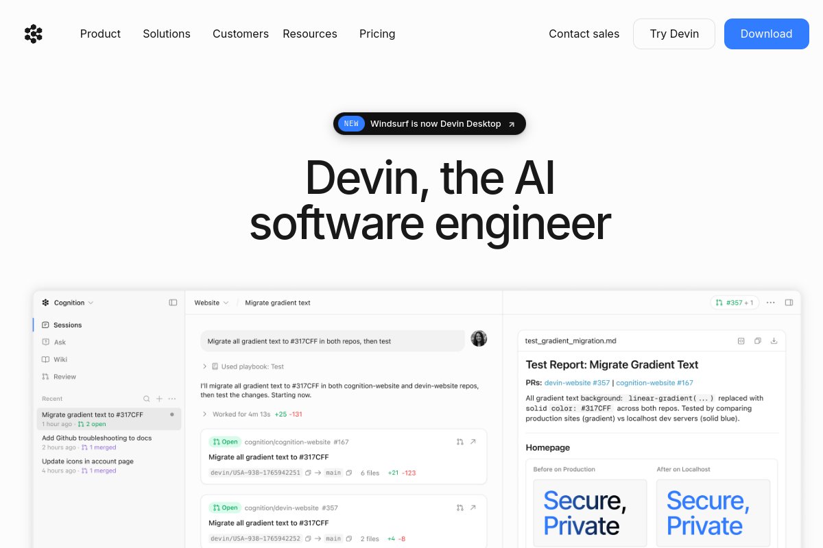 Devin screenshot
