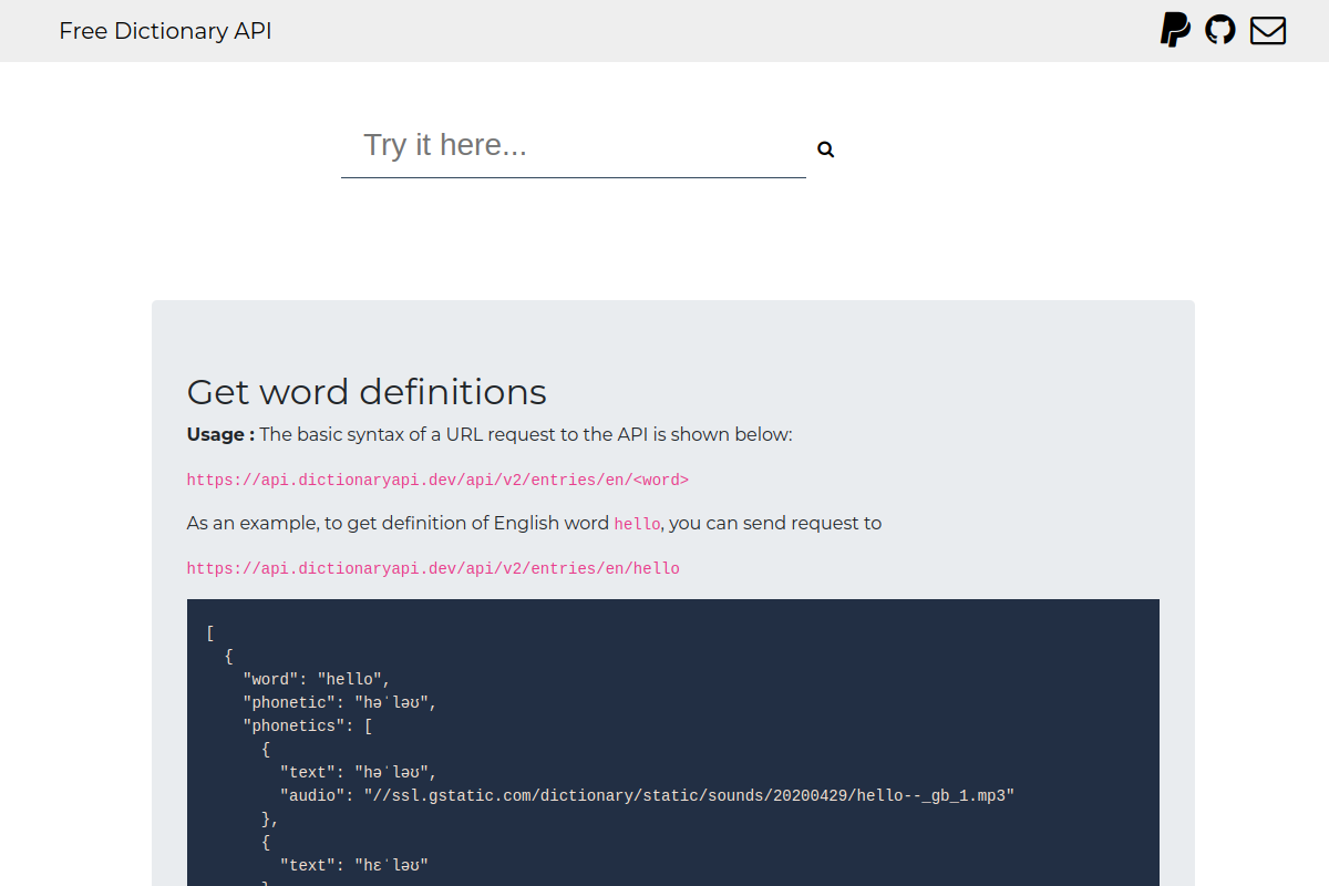 Free Dictionary preview