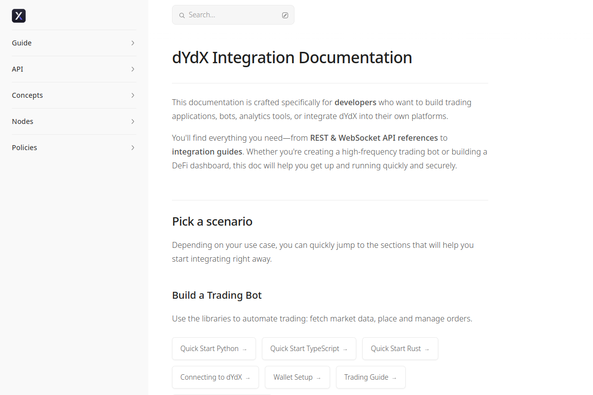 dYdX preview