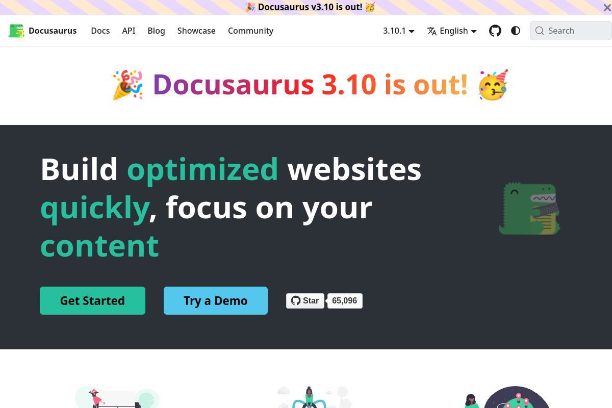 Screenshot of docusaurus.io