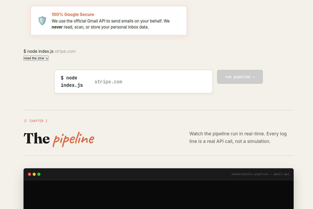 Domain2Deals - Outreach Pipeline