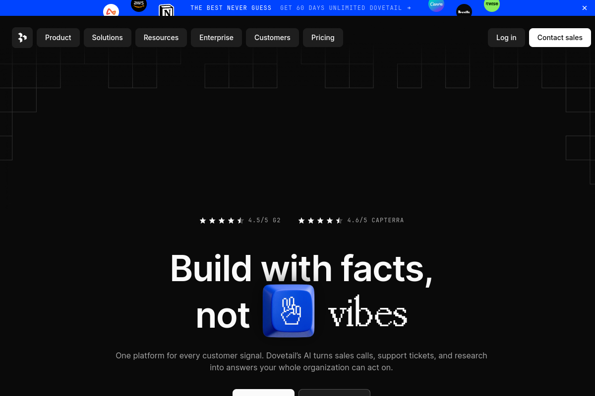 Dovetail screenshot