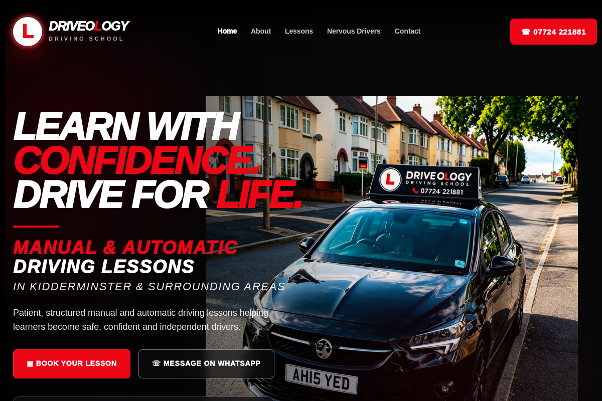 Driveology driving school website