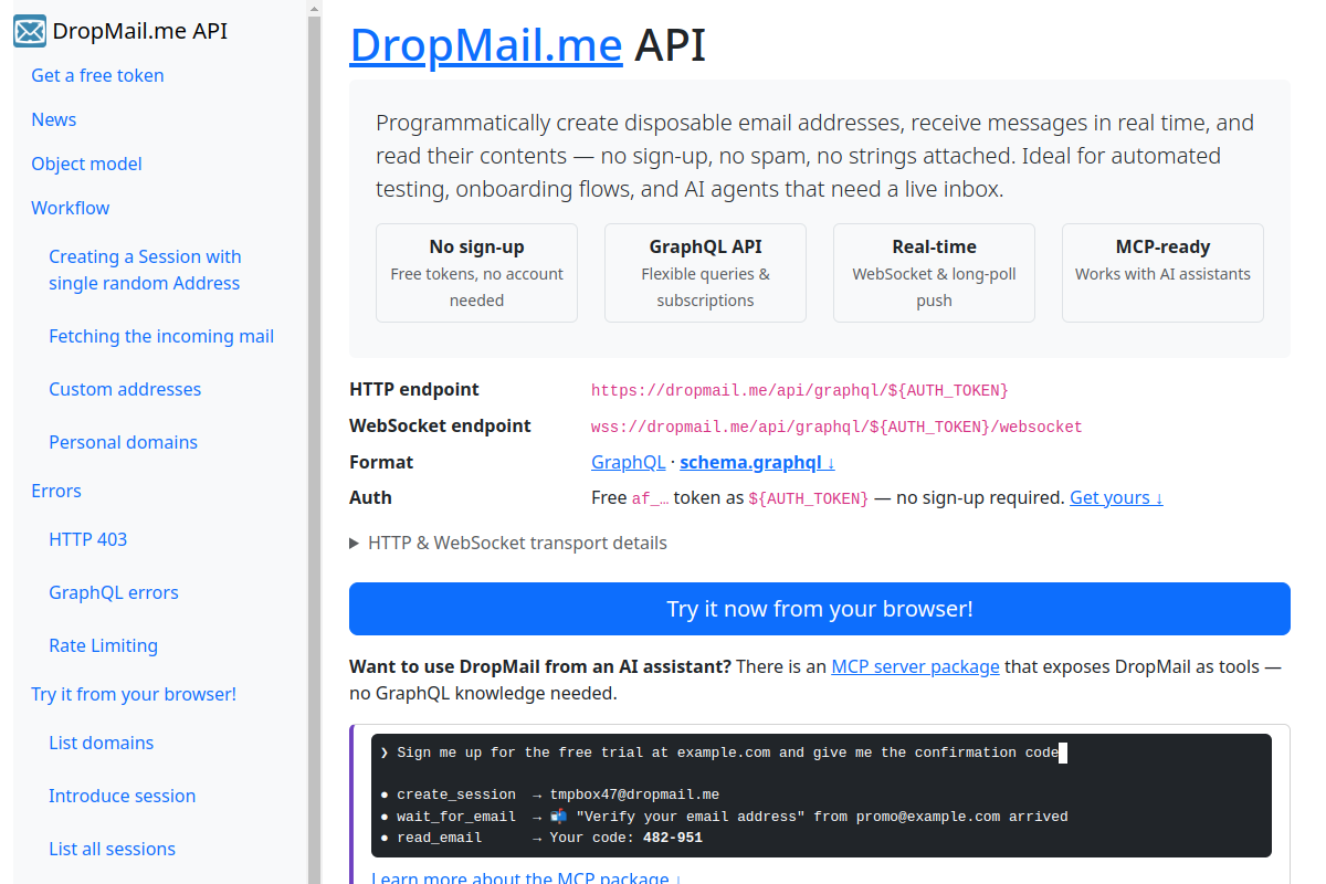 DropMail preview