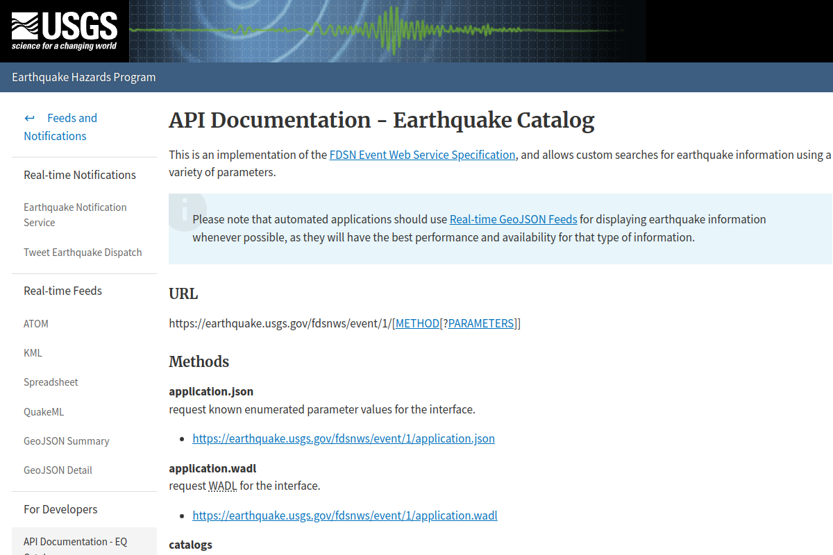 USGS Earthquake Hazards Program preview