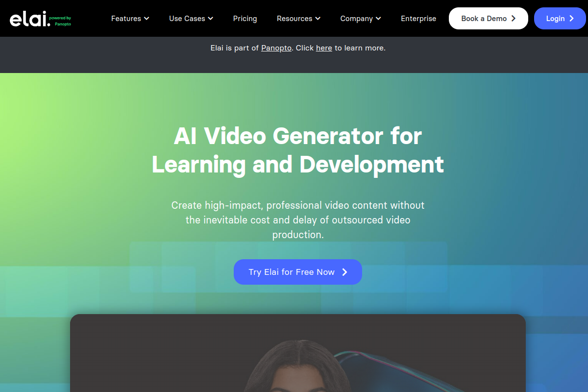 Elai.io website screenshot 1