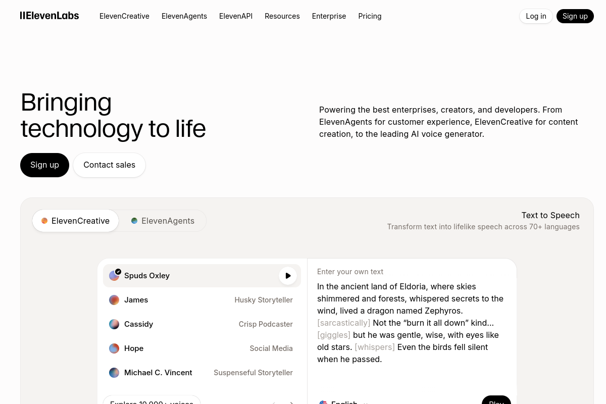 ElevenLabs (Free Tier) preview