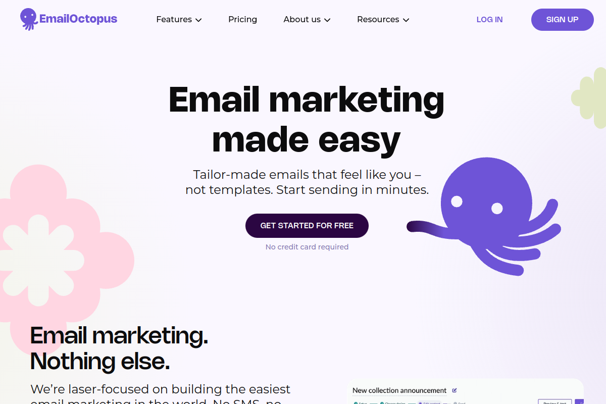 EmailOctopus screenshot
