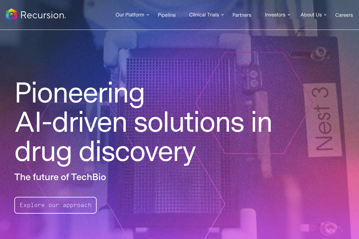 Pioneering AI Drug Discovery website screenshot 1