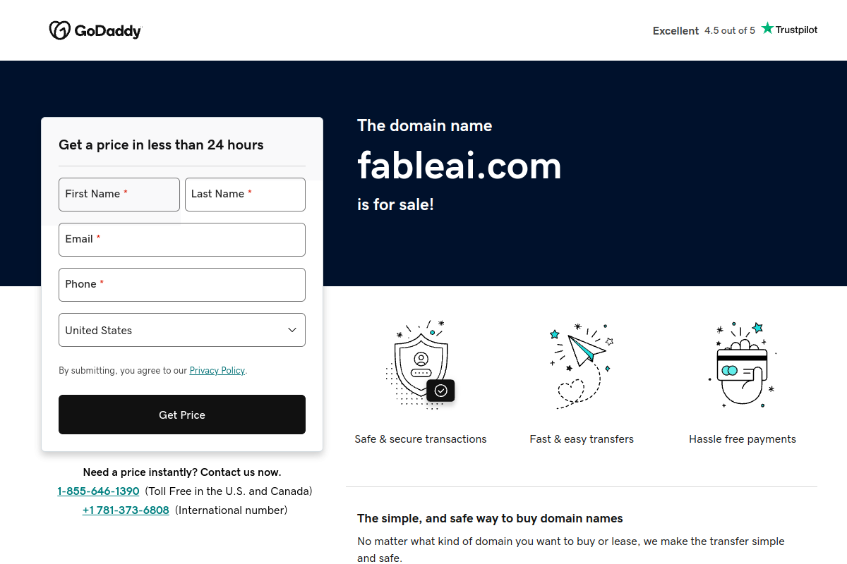 Fableai website screenshot 1