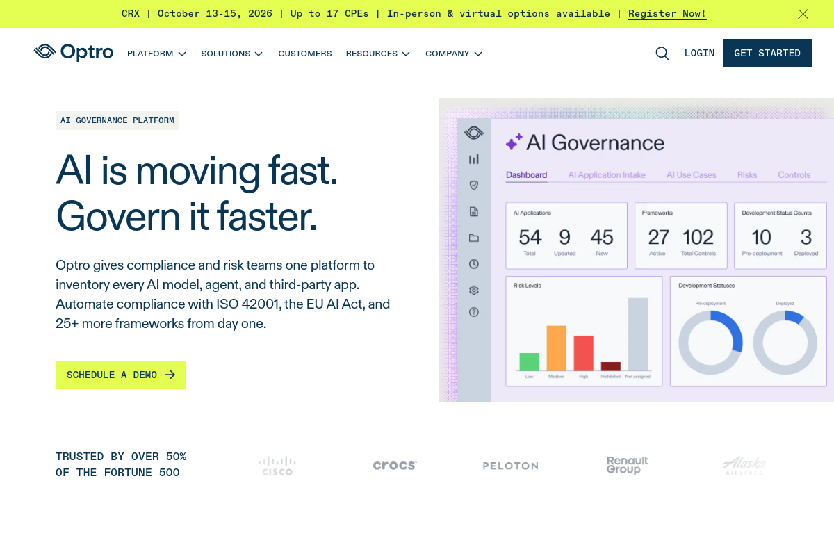 AI Governance Software website screenshot 1