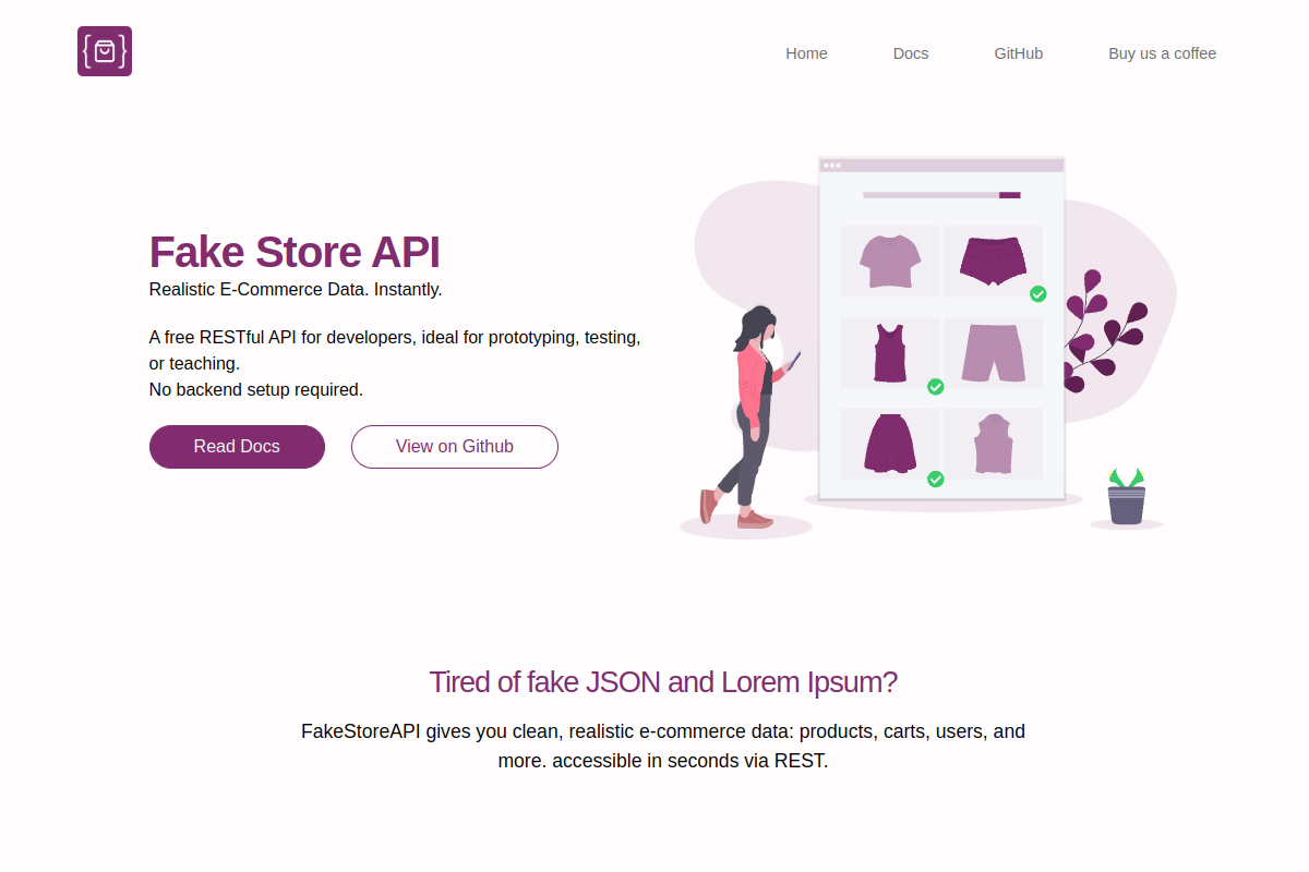 FakeStoreAPI preview