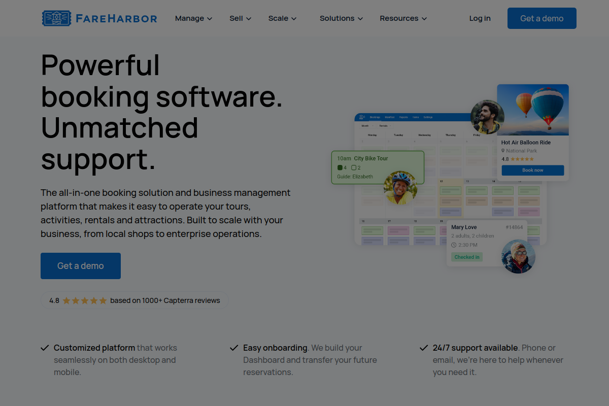 FareHarbor screenshot