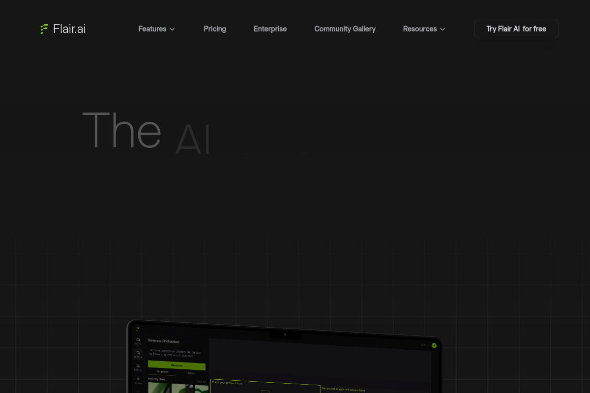 Flair AI website screenshot 1