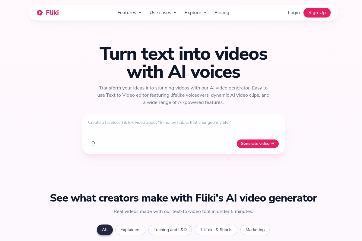 Fliki screenshot