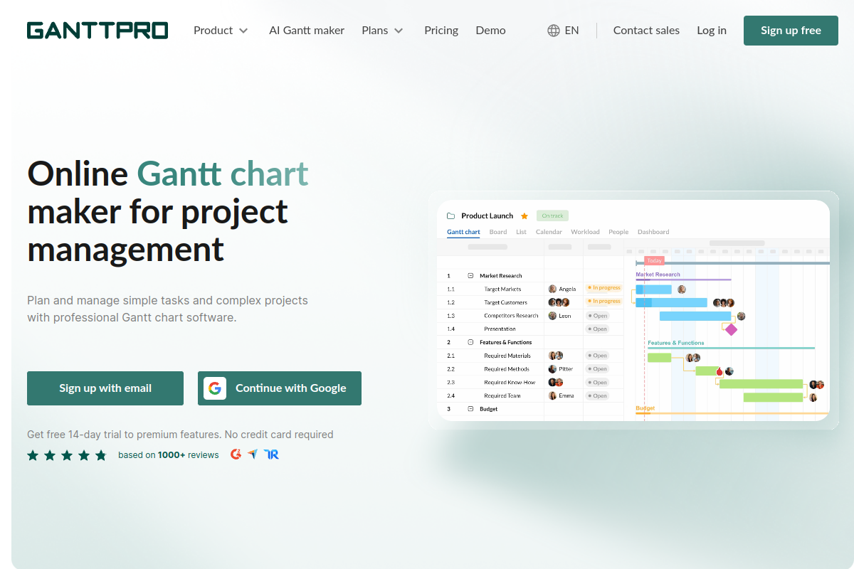 GanttPRO screenshot
