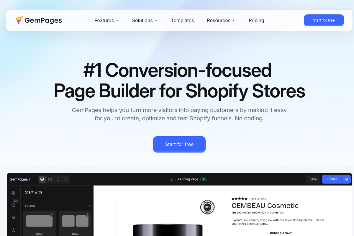GemPages screenshot
