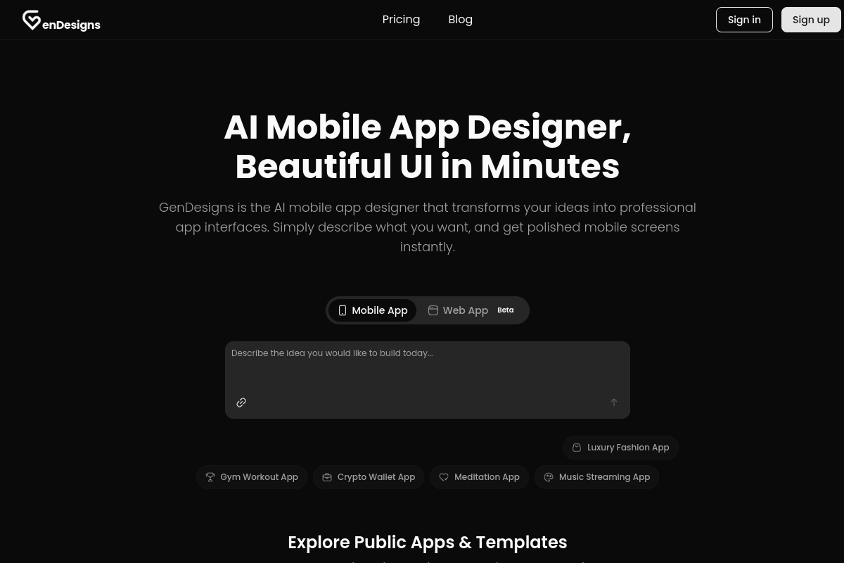 FlexApp website screenshot 1