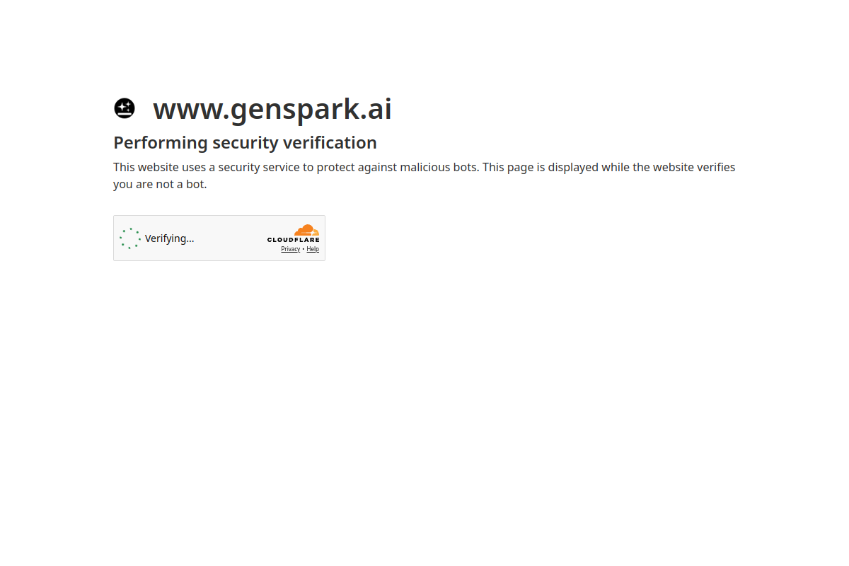 Genspark website screenshot 1