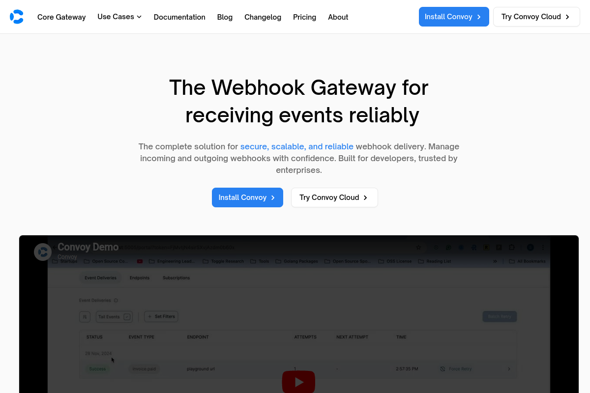 Screenshot of getconvoy.io