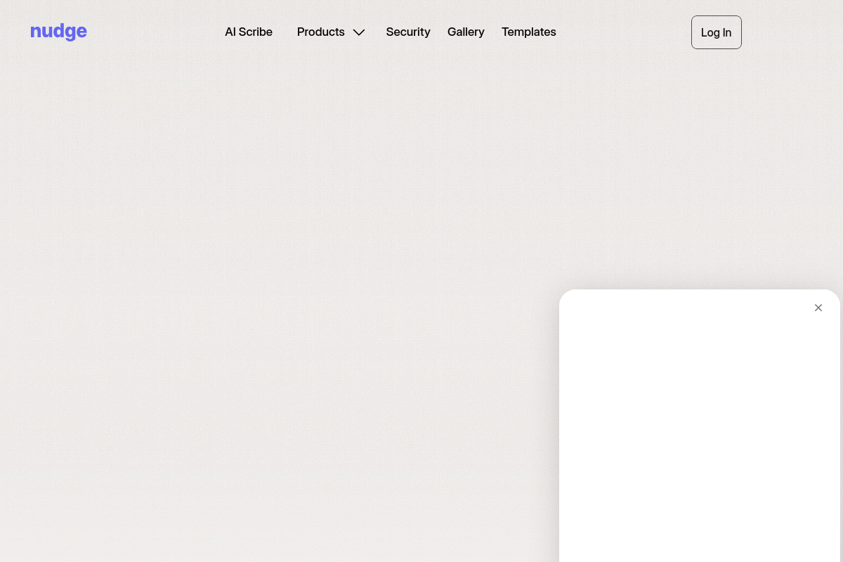 Nudge AI website screenshot 1