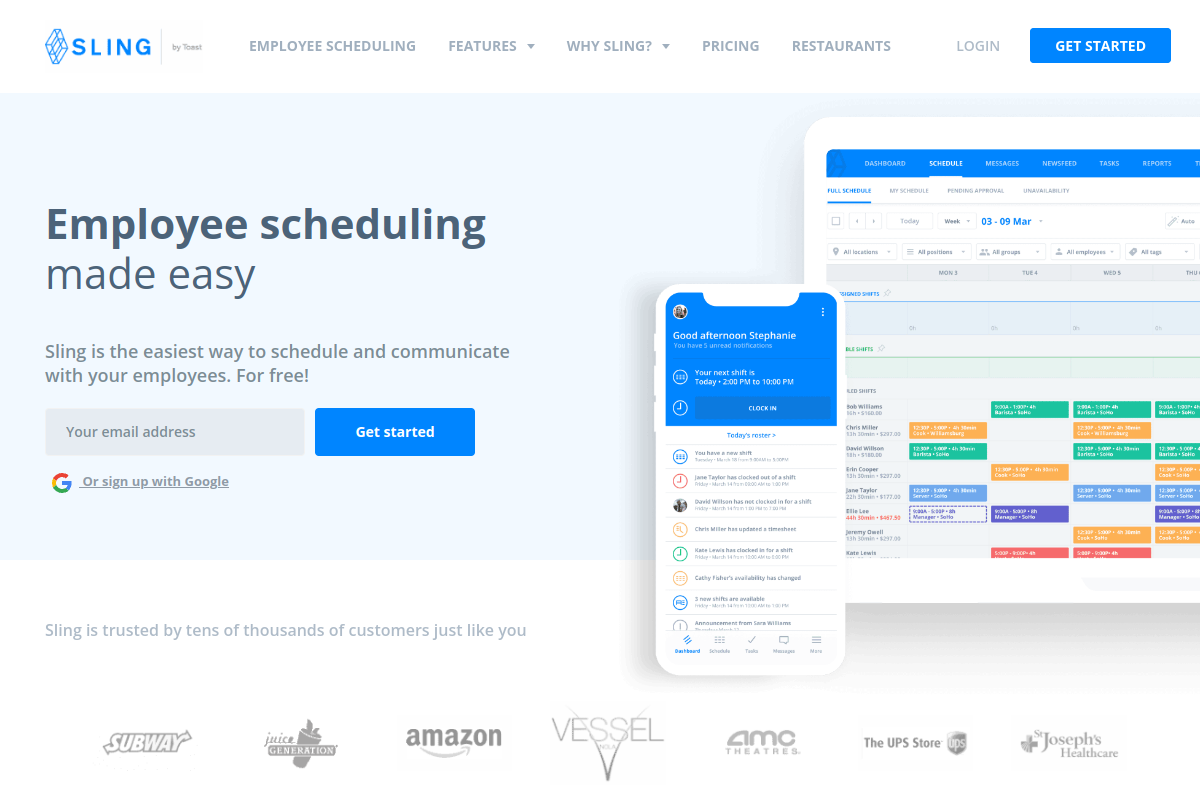 Sling screenshot