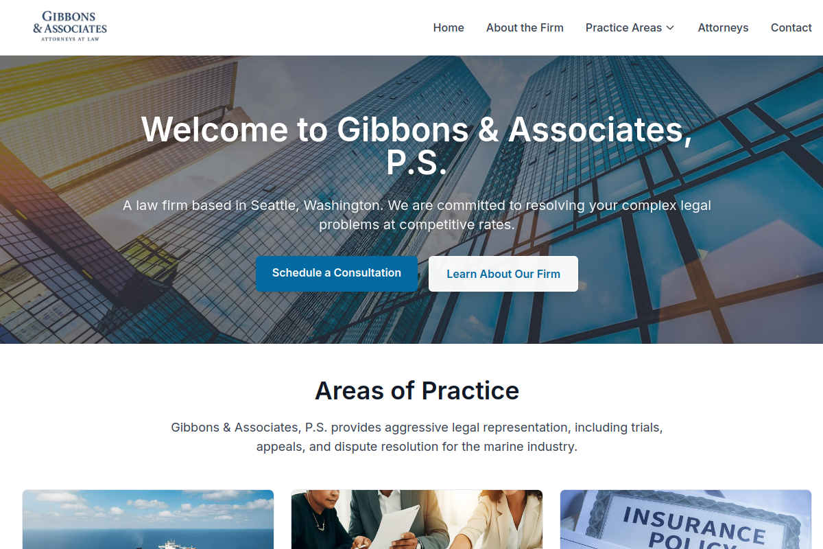 gibbonslawgroup.com homepage preview