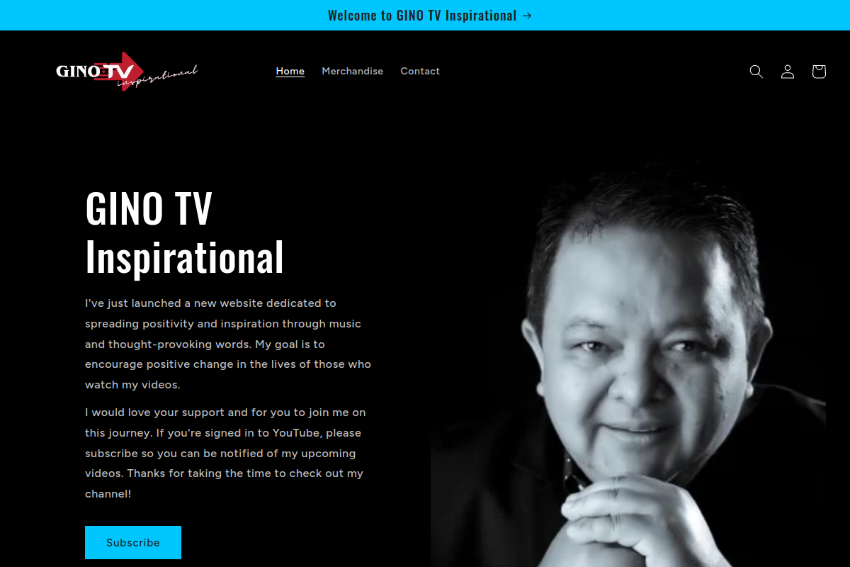 Gino Inspirational homepage preview