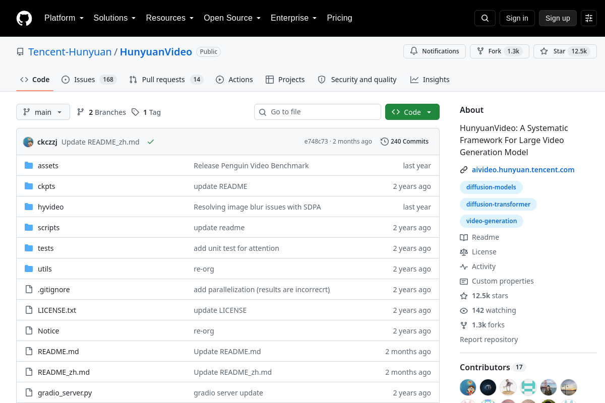 GitHub website screenshot 1