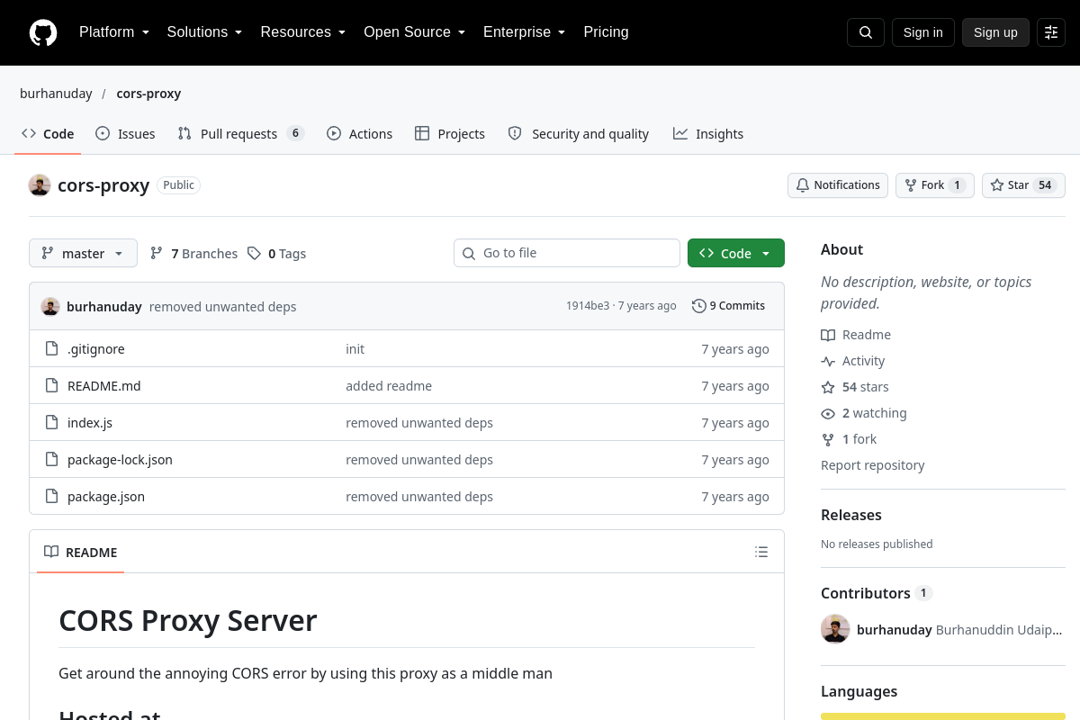 CORS Proxy preview