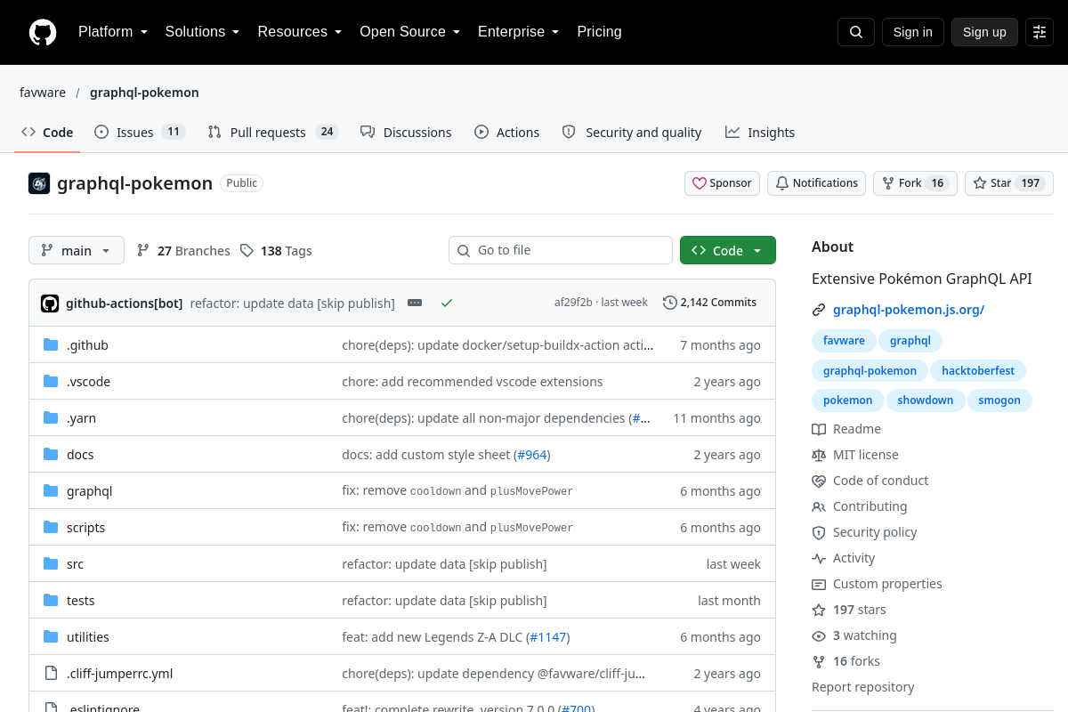 GraphQL Pokemon preview