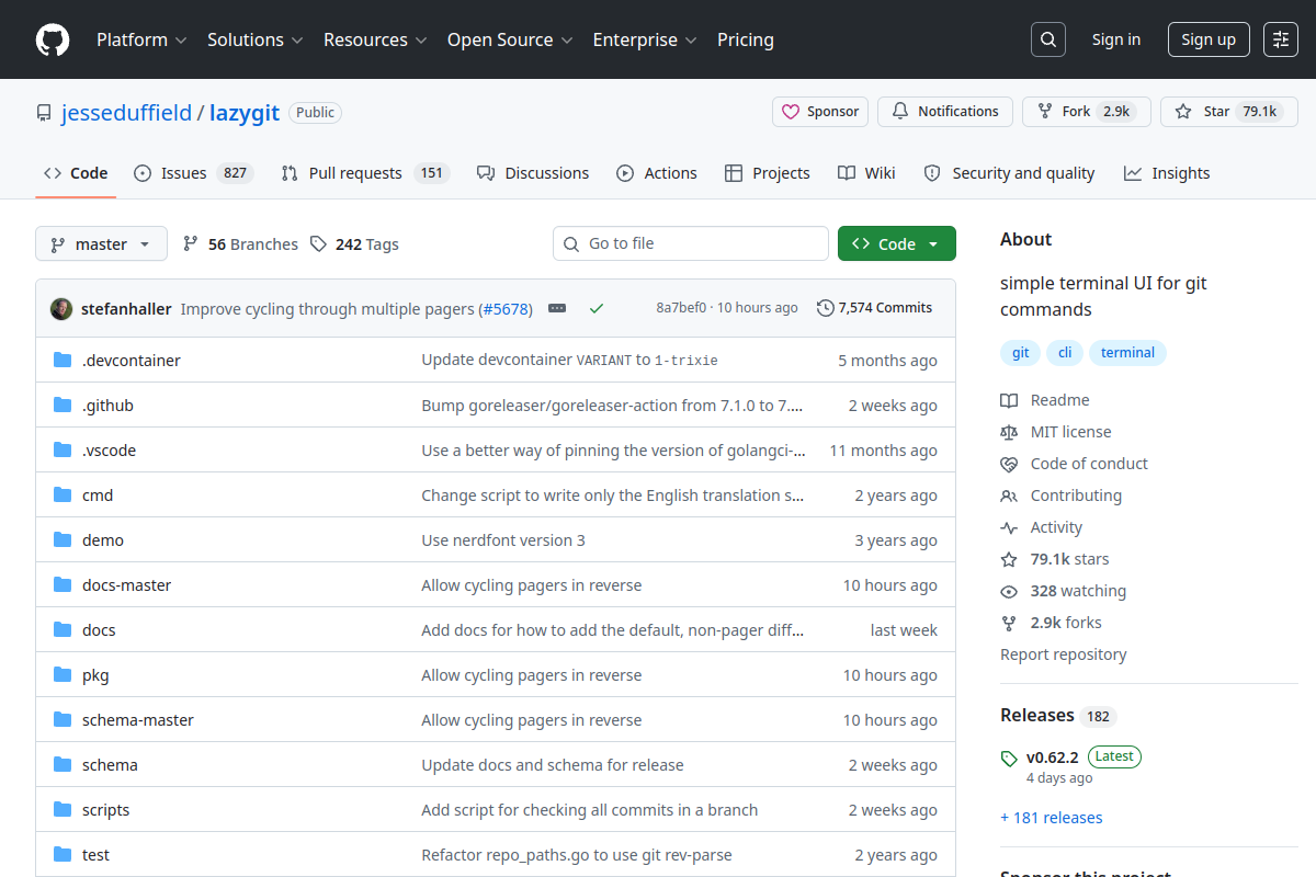 Lazygit screenshot