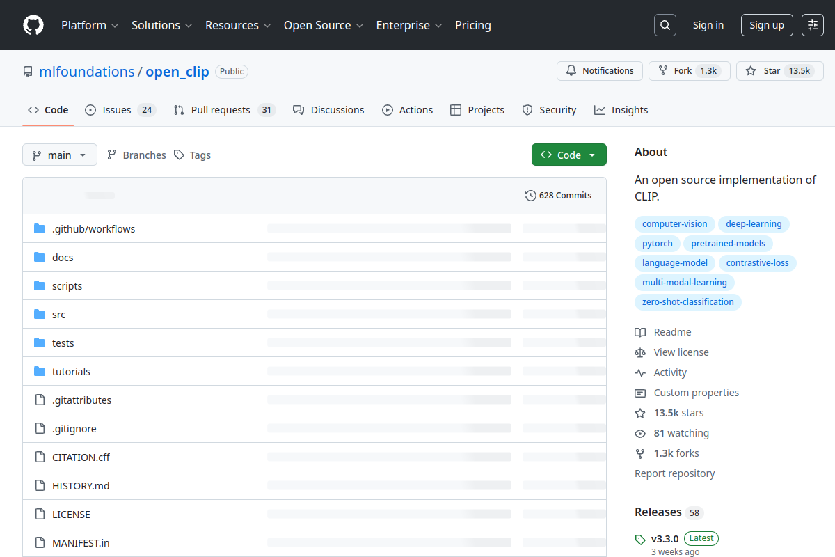 OpenCLIP RN50 preview
